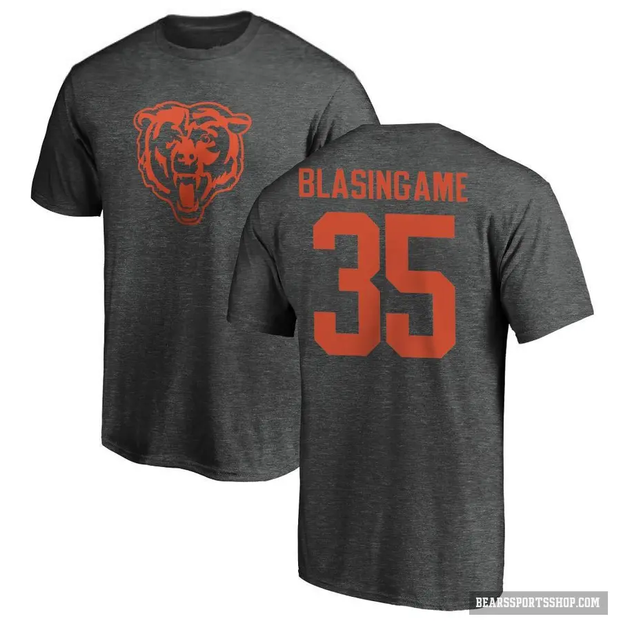 Men's ＃35 Khari Blasingame Chicago Bears Ash One Color T-Shirt