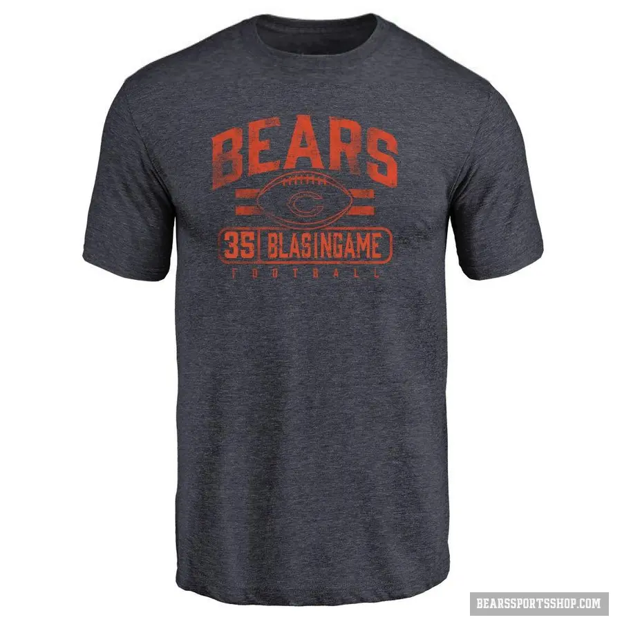 Men's ＃35 Khari Blasingame Chicago Bears Navy Flanker T-Shirt